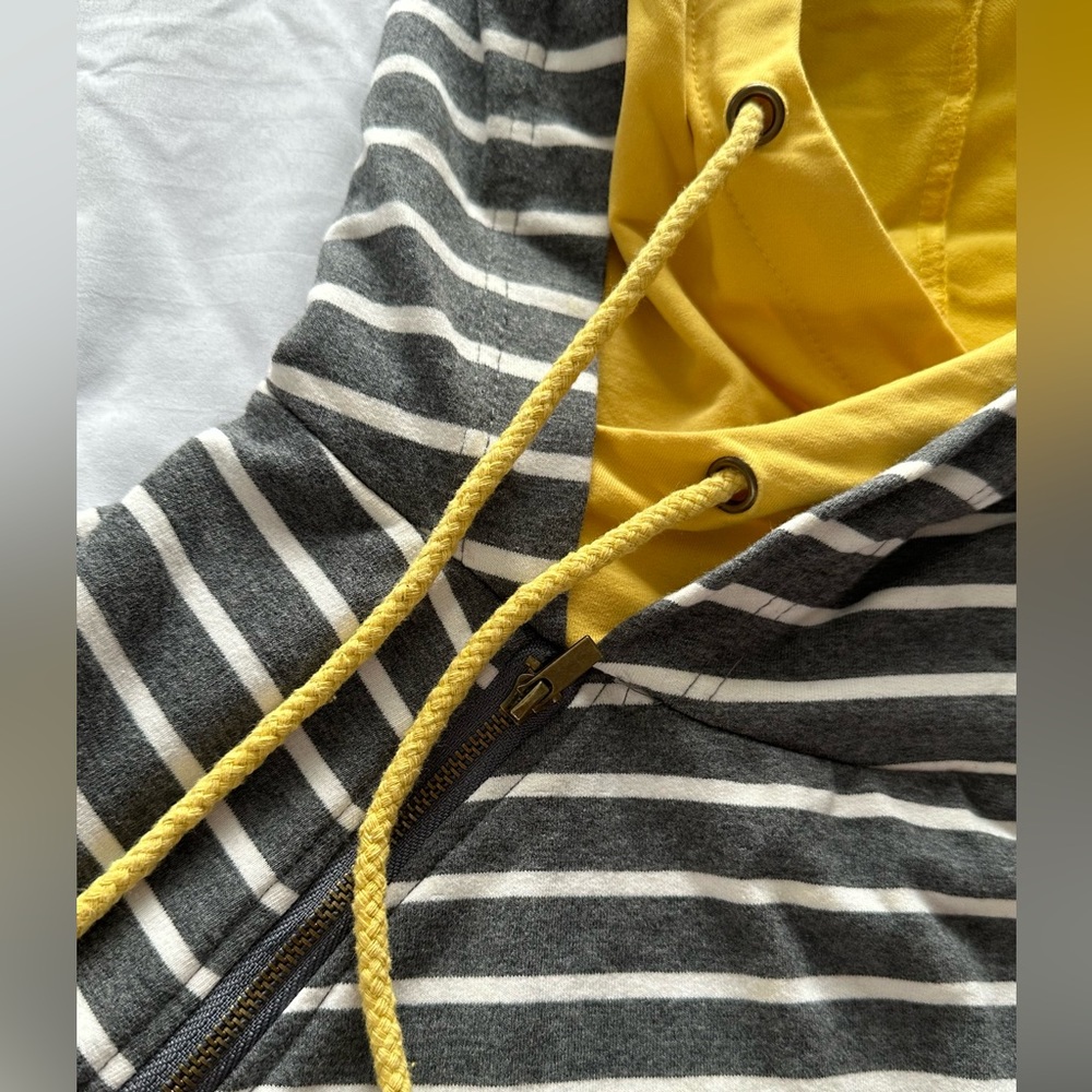 Striped Ampersand double hoodie-Large